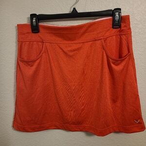 CALLAWAY Opti-dri Fusion Coral Golf Skort Skirt W/ Attached Shorts, Medium